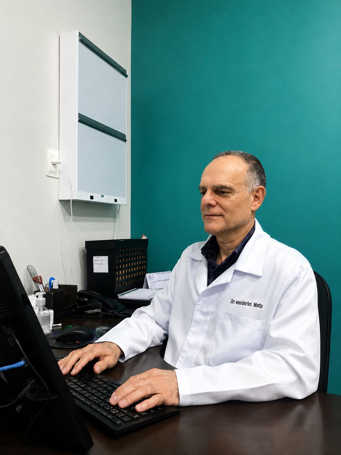 Dr. Wanderlei Motta em seu consultório